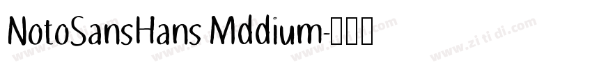 NotoSansHans Mddium字体转换